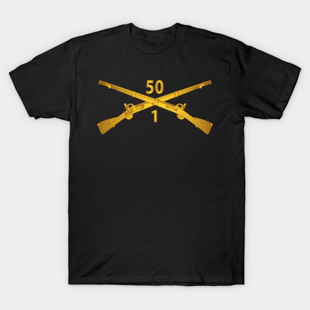 1st Bn, 50th Infantry  Branch wo Txt T-Shirt by twix123844